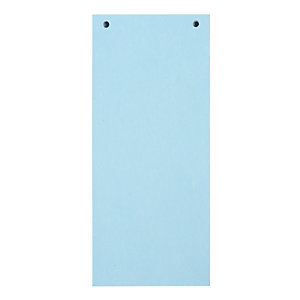 EXACOMPTA Paquet 100 fiches intercalaires horizontales unies perforées Forever - 105x240mm - Bleu clair