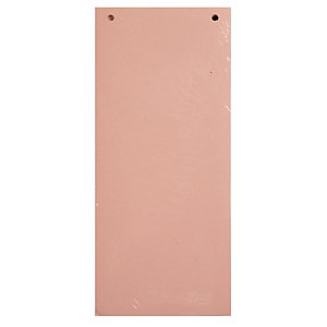 EXACOMPTA Paquet 100 fiches intercalaires horizontales unies perforées Forever - 105x240mm - Rose