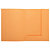 EXACOMPTA Paquet de 50 chemises imprimées 2 rabats SUPER 210 - 24x32cm - Orange - 2