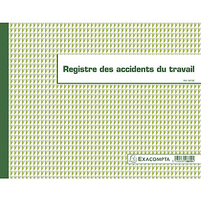 EXACOMPTA Piqûre 24x32cm - Registre des accidents du travail - 20 pages - 1