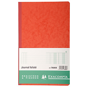 EXACOMPTA Piqûre Journal folioté - avec feuille d'identification - 38 lignes - texte FR -80 pages - Couleurs assorties EXACOMPTA Piqûre Journal folioté - avec feuille d'identification - 38 lignes - texte FR -80 pages - Couleurs assorties