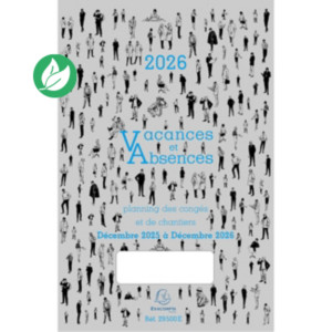 Exacompta Planning Vacances et Absences - 20 x 29,7 cm - 2026 Exacompta Planning Vacances et Absences - 20 x 29,7 cm - 2026