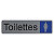 Exacompta Plaque signalétique adhésive Toilettes Dame - Rectangle Gris / Bleu - 1