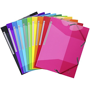 Exacompta Pochette Iderama A4 en polypropylène - 250 feuilles - Coloris assorties - Lot de 10 Exacompta Pochette Iderama A4 en polypropylène - 250 feuilles - Coloris assorties - Lot de 10