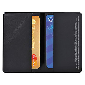 EXACOMPTA Portadocumenti RFID Hidentity  Doppio per bancomat/carta di credito - PVC - 9,5x6 cm - nero