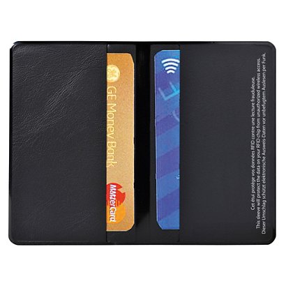 EXACOMPTA Portadocumenti RFID Hidentity  Doppio per bancomat/carta di credito - PVC - 9,5x6 cm - nero - 1