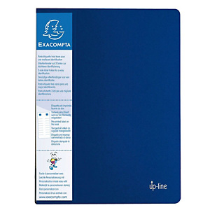 Exacompta Portalistini Up-line, A4, 40 tasche, Portaetichette sui 3 lati, Polipropilene, Blu Exacompta Portalistini Up-line, A4, 40 tasche, Portaetichette sui 3 lati, Polipropilene, Blu