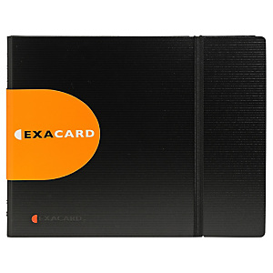 EXACOMPTA Porte cartes de visite Exacard à pochettes détachables 240 cartes Exactive® - 20x25cm - Noir