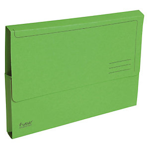 Exacompta Porte-documents Forever® A4, 200 feuilles 245 x 325 mm,  carte recyclé, vert - Lot de 10