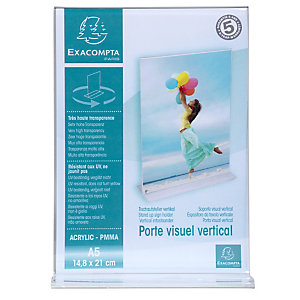 EXACOMPTA Porte-visuel droit vertical A5 - Cristal
