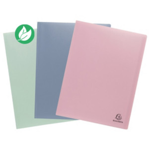Exacompta Porte vues A4 AutentiK semi-rigide en PP recyclé - 40 vues - Couleurs assorties Exacompta Porte vues A4 AutentiK semi-rigide en PP recyclé - 40 vues - Couleurs assorties