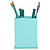 EXACOMPTA Pot à crayons carré 4 compartiments carton Teksto - Vert d'eau - 4