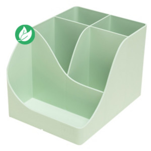 Exacompta Pot à crayons Pen Wawes Autentik en plastique recyclé - 5 compartiments - Vert sauge Exacompta Pot à crayons Pen Wawes Autentik en plastique recyclé - 5 compartiments - Vert sauge