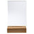 Exacompta Présentoir de document vertical A6 Cristal avec socle en bois - Transparent - 3