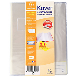 EXACOMPTA Protège-cahier translucide Kover® - 17x22cm - Incolore