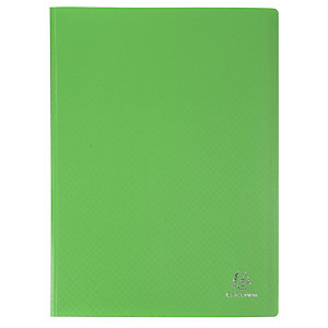 EXACOMPTA Protège-documents en polypropylène 5/10e OPAK pochettes Cristal 200 vues - A4 - Vert clair