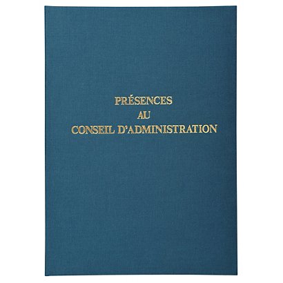 EXACOMPTA Registre 29,7x21cm - Présence Conseils d'Administration 100 pages. - 1