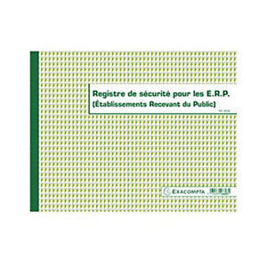 Exacompta Registre de sécurité pour les ERP (Etablissements Recevant du Public), 24 x 32 cm, 32 page