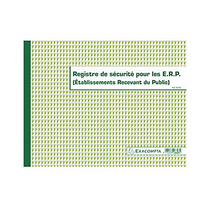 Exacompta Registre de sécurité pour les ERP (Etablissements Recevant du Public), 24 x 32 cm, 32 pages - 1