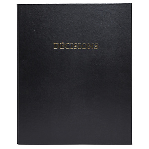 EXACOMPTA Reliure registre 32x26cm 4 anneaux avec recharges de 100 feuillets - Registre des décisions - Noir EXACOMPTA Reliure registre 32x26cm 4 anneaux avec recharges de 100 feuillets - Registre des décisions - Noir