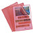 EXACOMPTA Sachet 100 pochettes polypropylène grainé 12/100e - A4 - Rouge - 2
