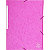 Exacompta Scotten Nature Future® Carpeta de gomas, A4, 3 solapas, lomo 35 mm, 300 hojas, cartón prensado, rosa - 1