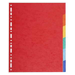 Exacompta Separadores, A4+, cartulina lustrada reciclada, 6 pestañas, colores surtidos Exacompta Separadores, A4+, cartulina lustrada reciclada, 6 pestañas, colores surtidos