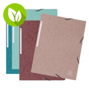 EXACOMPTA Skandi Carpeta de gomas, A4, 3 solapas, 250 hojas, cartón, pack de 4 colores surtidos EXACOMPTA Skandi Carpeta de gomas, A4, 3 solapas, 250 hojas, cartón, pack de 4 colores surtidos