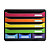 Exacompta Store box - Module de classement 7 tiroirs format à l'italienne A4+ - Noir / Façades arlequin - 2