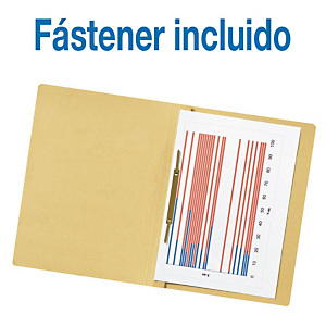 Exacompta Subcarpeta de cartulina 250 g/m² con fástener amarillo Exacompta Subcarpeta de cartulina 250 g/m² con fástener amarillo