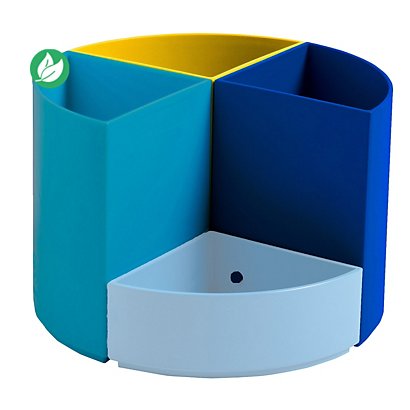 Exacompta The Quarter Bee Blue pot à crayons modulable - Coloris assortis - 1