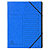 EXACOMPTA Trieur agrafé avec élastiques intérieur noir 12 compartiments - A4 - Bleu - 1