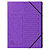EXACOMPTA Trieur agrafé avec élastiques intérieur noir 12 compartiments - A4 - Violet - 1