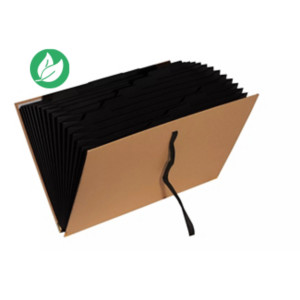 Exacompta Trieur extensible OfficeByMe à ruban A4 en carton - 18 compartiments - Beige Exacompta Trieur extensible OfficeByMe à ruban A4 en carton - 18 compartiments - Beige