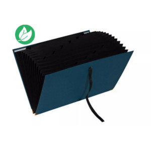 Exacompta Trieur extensible OfficeByMe à ruban A4 en carton - 18 compartiments - Bleu Exacompta Trieur extensible OfficeByMe à ruban A4 en carton - 18 compartiments - Bleu