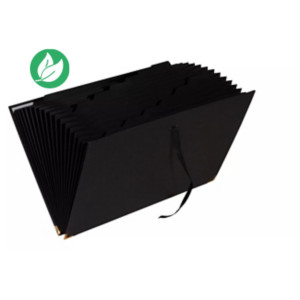 Exacompta Trieur extensible OfficeByMe à ruban A4 en carton - 18 compartiments - Noir Exacompta Trieur extensible OfficeByMe à ruban A4 en carton - 18 compartiments - Noir