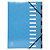 Exacompta Trieur Harmonika Iderama 12 compartiments, dos extensible à soufflet, capacité de 600 feuilles A4 - Bleu clair - 1