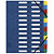 Exacompta Trieur à élastiques Harmonika à fenêtres - véritable carte lustrée - 24 divisions - Bleu - 1
