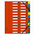Exacompta Trieur à élastiques Harmonika à fenêtres - véritable carte lustrée - 24 divisions - Rouge - 1