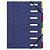 Exacompta Trieur à élastiques Harmonika à fenêtres - véritable carte lustrée - 7 divisions - Bleu - 1