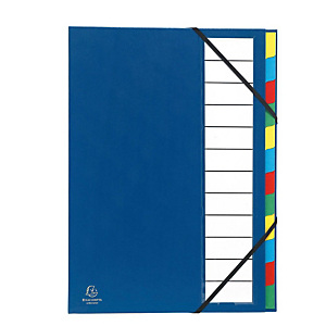 EXACOMPTA Trieur Ordonator® Nature Future® avec dos extensible à soufflet 600 feuilles A4 12 compartiments 23,5 x 33,5 cm Polypropylène Bleu EXACOMPTA Trieur Ordonator® Nature Future® avec dos extensible à soufflet 600 feuilles A4 12 compartiments 23,5 x 33,5 cm Polypropylène Bleu