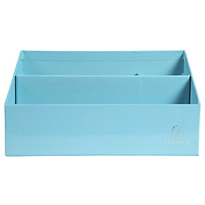 EXACOMPTA Trieur vertical / porte lettres 3 compartiments carton Aquarel - Bleu pastel