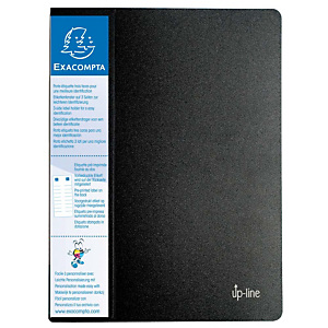 Exacompta Up-line Carpeta de fundas A4, 60 fundas, cubierta rígida, lateral personalizable, negro Exacompta Up-line Carpeta de fundas A4, 60 fundas, cubierta rígida, lateral personalizable, negro