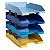 EXACOMPTA Vaschetta portacorrispondenza Linea Bee Blue, A4+, PS riciclato, Colori assortiti: Zafferano, Turchese, Blu Navy, Azzurro (confezione 4 pezzi) - 3