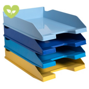 EXACOMPTA Vaschetta portacorrispondenza Linea Bee Blue, A4+, PS riciclato, Colori assortiti: Zafferano, Turchese, Blu Navy, Azzurro (confezione 4 pezzi) EXACOMPTA Vaschetta portacorrispondenza Linea Bee Blue, A4+, PS riciclato, Colori assortiti: Zafferano, Turchese, Blu Navy, Azzurro (confezione 4 pezzi)