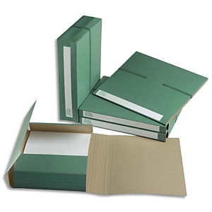 EXTENDOS Dossier pour archivage à 3 rabats, dos de 6 cm, en carton Vert, fermeture par élastique EXTENDOS Dossier pour archivage à 3 rabats, dos de 6 cm, en carton Vert, fermeture par élastique