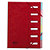 EXTENDOS Trieur en carte forte vernie 6 compartiments Rouge MON DOSSIER - 1