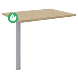 Extension pour bureau Axiome - L.60 x P.80 cm - Plateau Chêne - Pied tubulaire Aluminium Extension pour bureau Axiome - L.60 x P.80 cm - Plateau Chêne - Pied tubulaire Aluminium