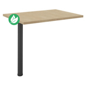 Extension pour bureau Axiome - L.60 x P.80 cm - Plateau Chêne - Pied tubulaire Anthracite Extension pour bureau Axiome - L.60 x P.80 cm - Plateau Chêne - Pied tubulaire Anthracite
