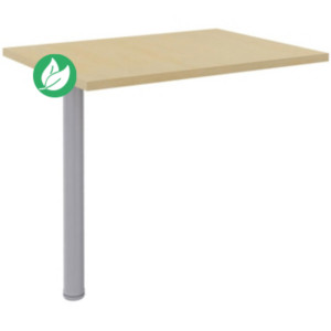 Extension pour bureau Axiome - L.60 x P.80 cm - Plateau Hêtre - Pied tubulaire Aluminium Extension pour bureau Axiome - L.60 x P.80 cm - Plateau Hêtre - Pied tubulaire Aluminium